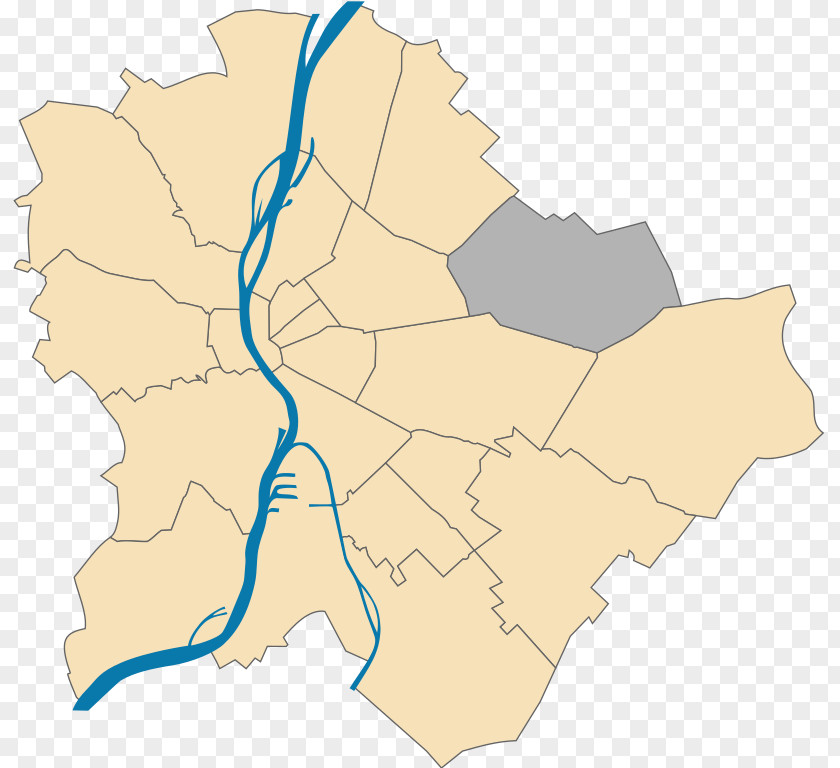 Hungary Map 16th District Of Budapest Újpest Rákosmente 5th Pesterzsébet PNG