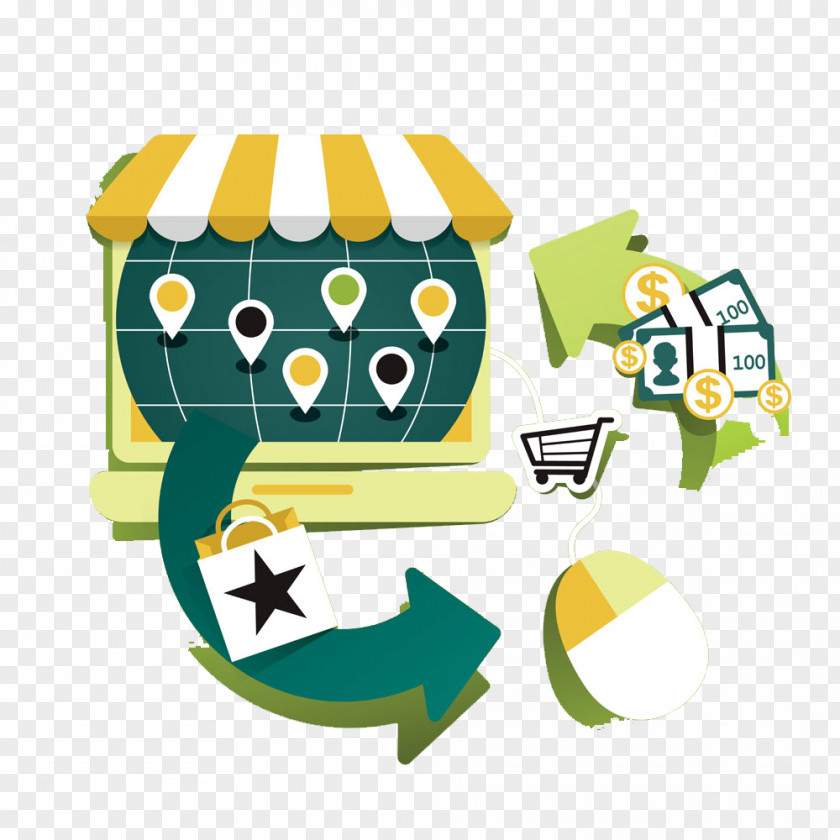 Online Shopping Element Business PNG