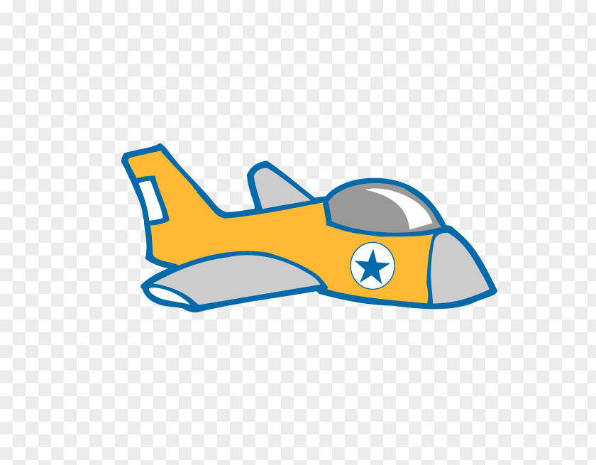 Painted Yellow Airplane Aircraft PNG