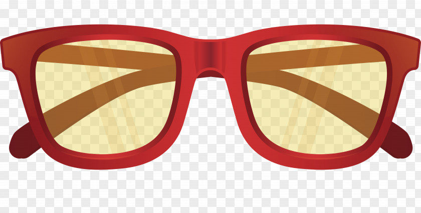 Red Border Sunglasses Vecteur PNG