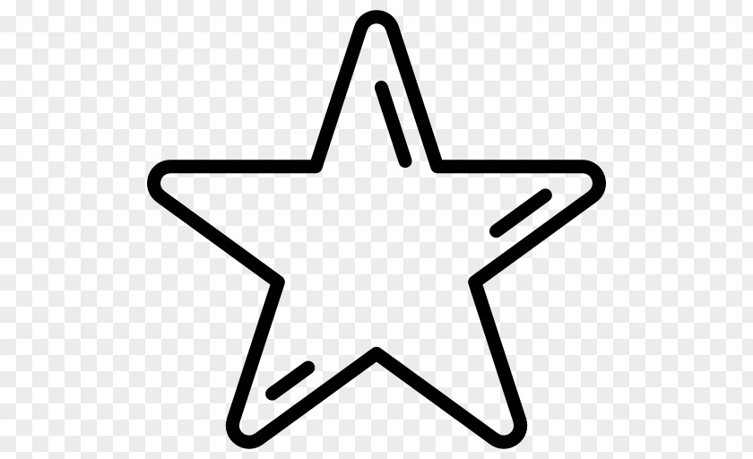 Black And White Star Symbol PNG