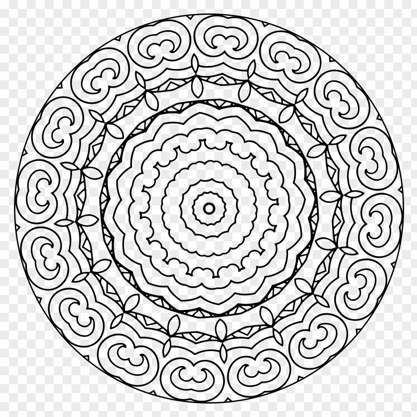 Mandala Colour Circle Line Art Symmetry Point Pattern PNG