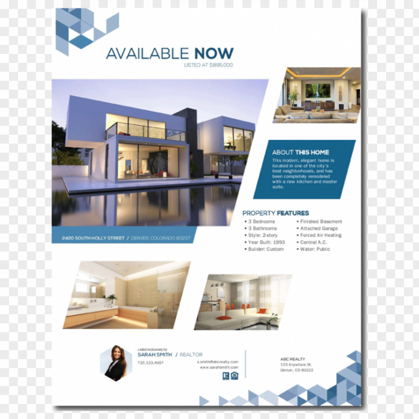 Brochure Design Real Estate Agent Flyer House PNG