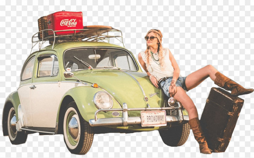 Car Volkswagen Beetle Retro Style Travel PNG