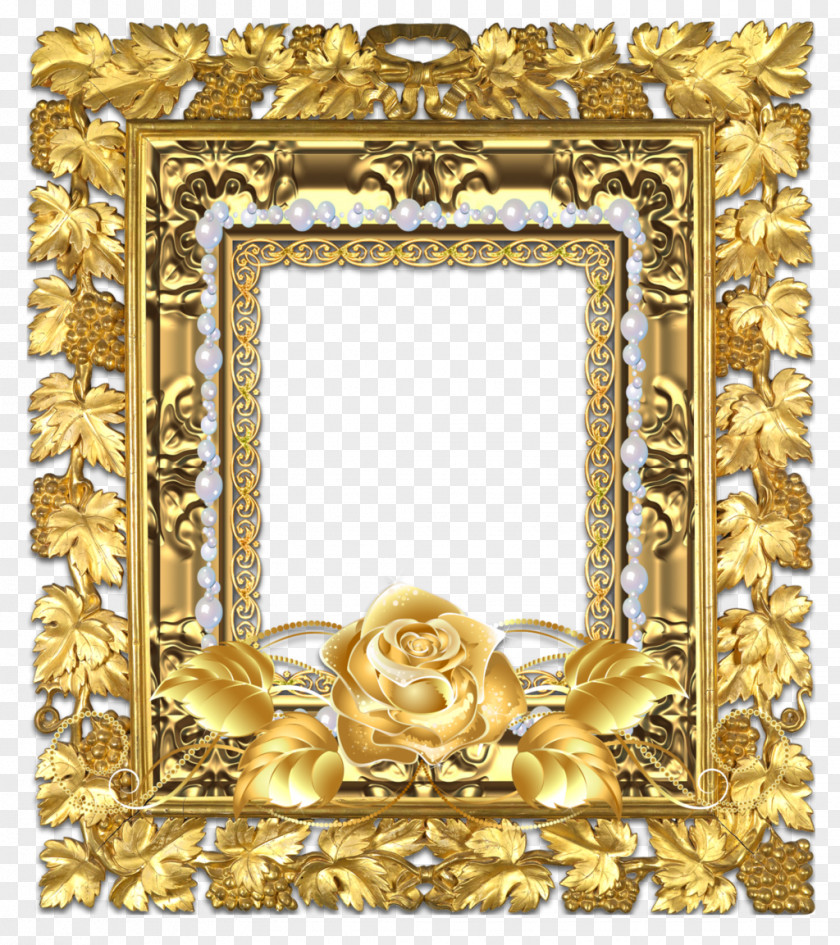 Golden Frame Picture Frames Conservation And Restoration Of Painting Basket PNG
