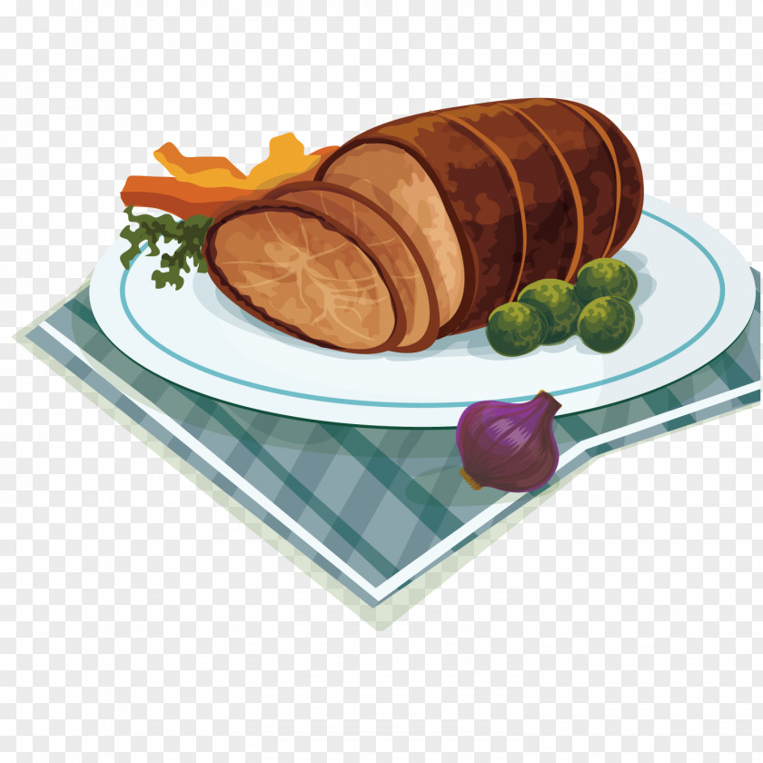 Hand-painted Watercolor Ham PNG