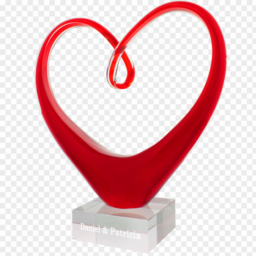 Heart Sculpture Gift Red Statue PNG