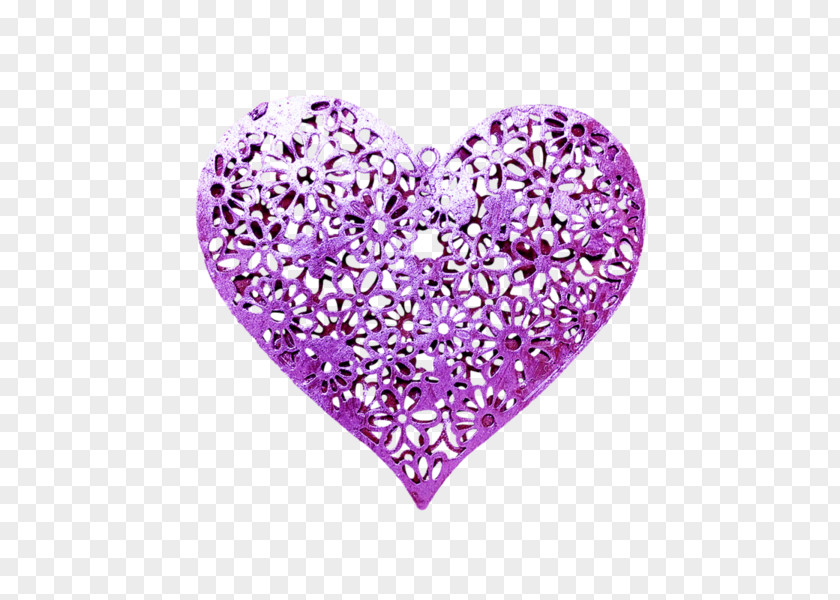 Pretty Purple Heart-shaped Heart Clip Art PNG