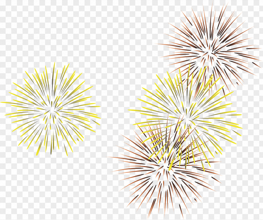 Yellow Lines Of Fireworks Line Euclidean Vector PNG