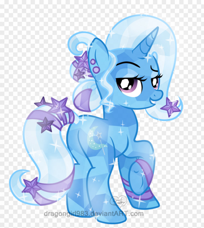 Blue Pony Horse Cat PNG