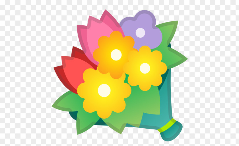 Cartoon Bouquet Emojipedia Flower Noto Fonts PNG