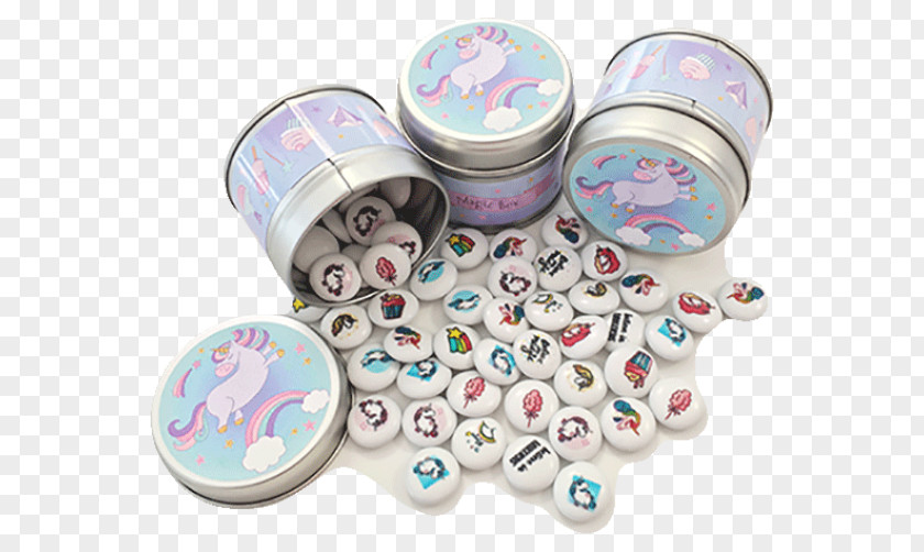 Dab Unicorn Plastic Promotional Merchandise TortenBild-Druckerei Pin Badges PNG