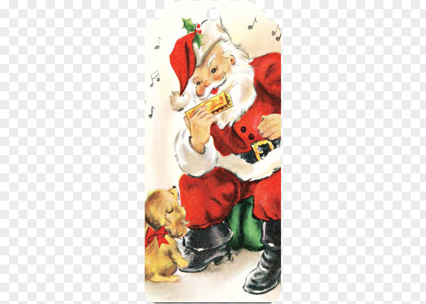 Santa Claus Christmas Ornament Reindeer Card PNG