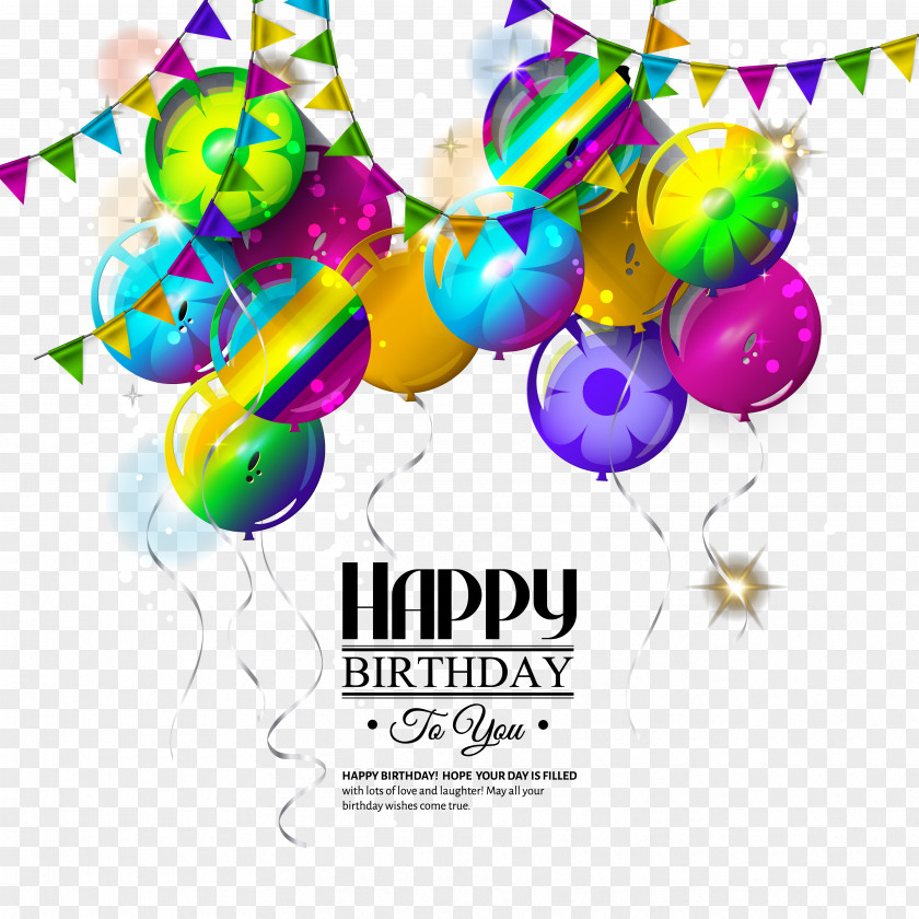 Happy Birthday Theme Vector Material To You Greeting Card Illustration PNG