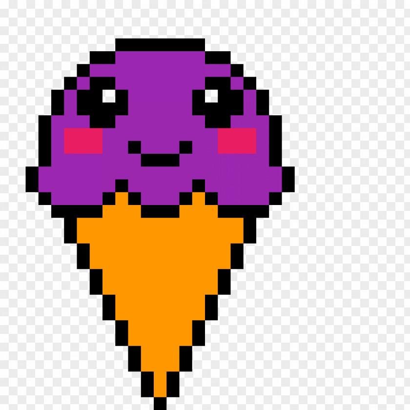 Ice Cream Pixel Art Sundae Minecraft Bead PNG