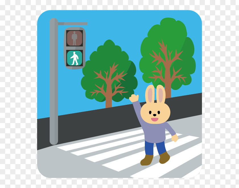 Illustration Pedestrian Crossing Road Traffic Safety Sidewalk PNG