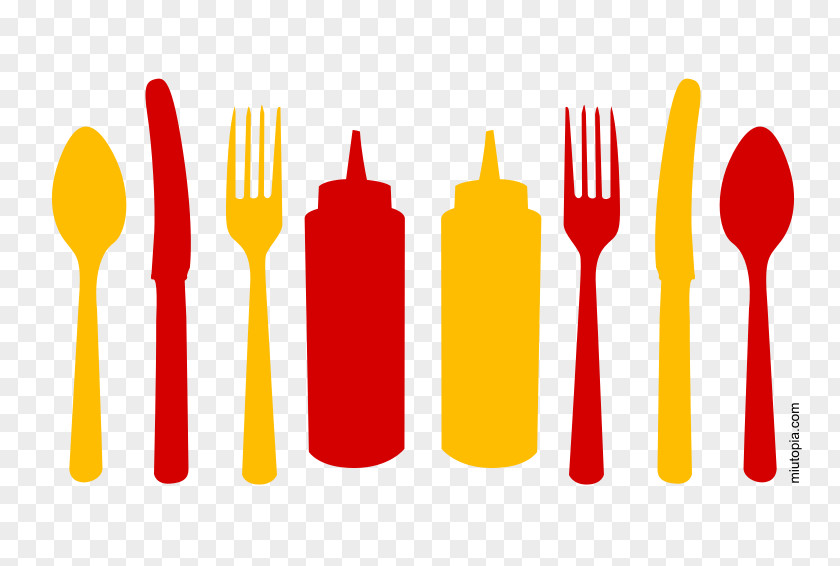 Ketchup Kitchen Utensil Cutlery Knife Fork Clip Art PNG