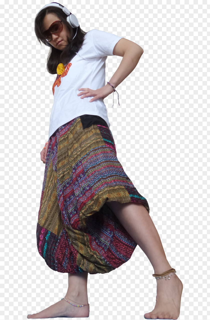 Thai Style Shoulder Skirt Maroon Abdomen PNG