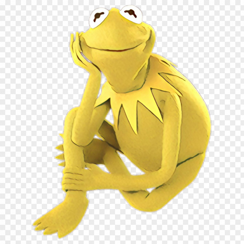 Yellow Cartoon Frog Smile PNG