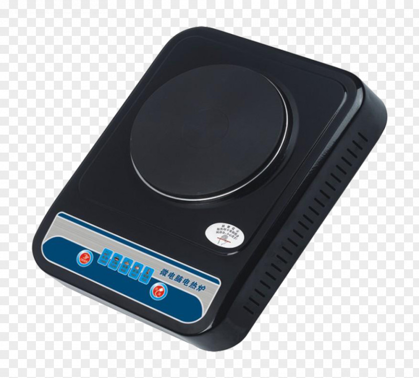 Black Electric Stove Electronics Weighing Scale PNG