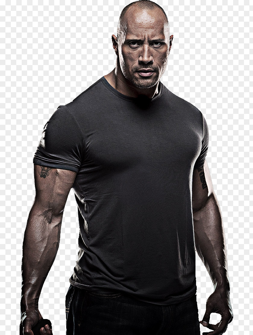 Dwayne Johnson Fast Five Athlete T-shirt Photograph PNG