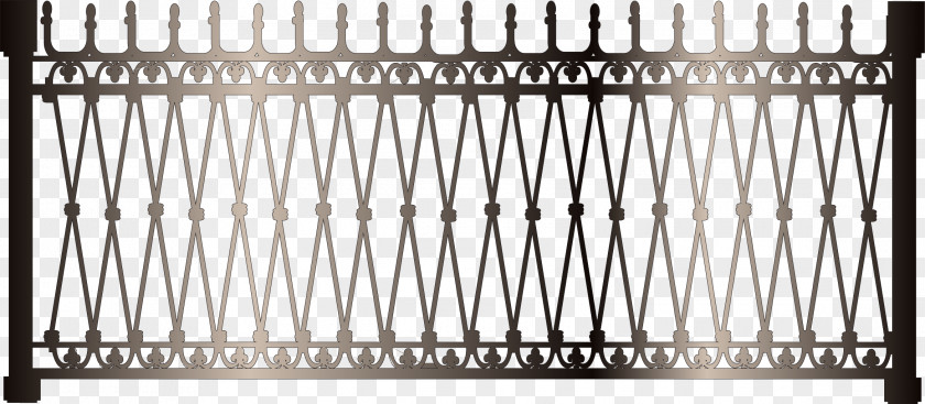 Iron Gate Pattern Fence Material PNG