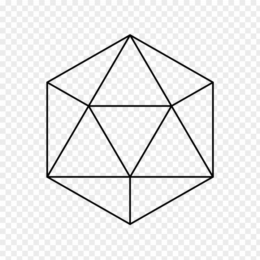 Regular Icosahedron Platonic Solid Geometry PNG