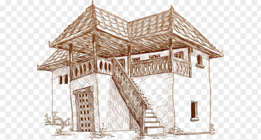 Building Architectural Drawing Architecture Sketch PNG