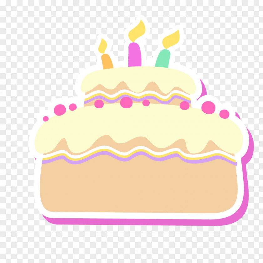 Cartoon Birthday Cake Tart Drawing PNG