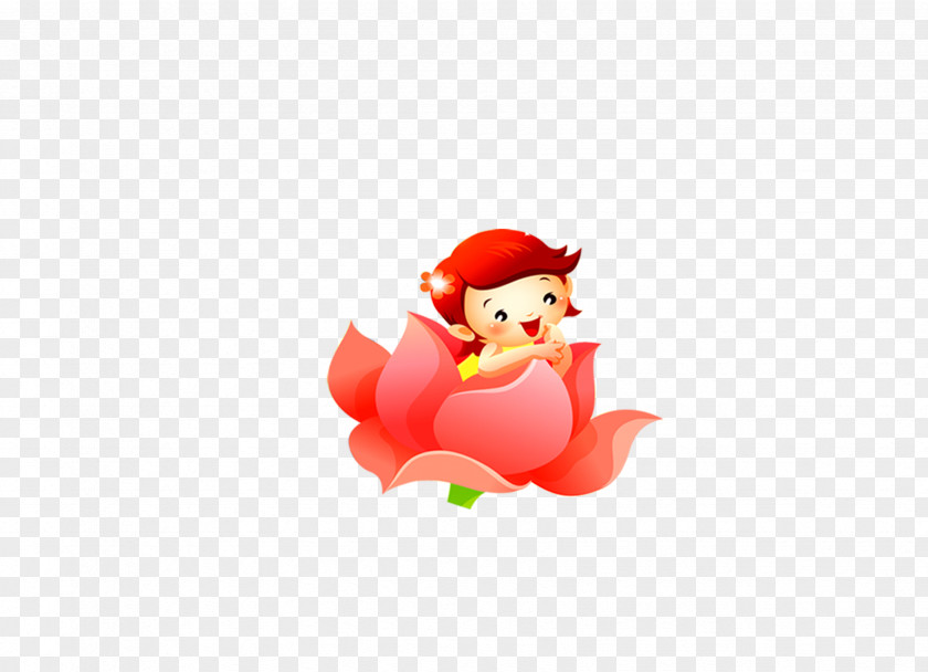 Flower Fairy Child Cartoon Illustration PNG