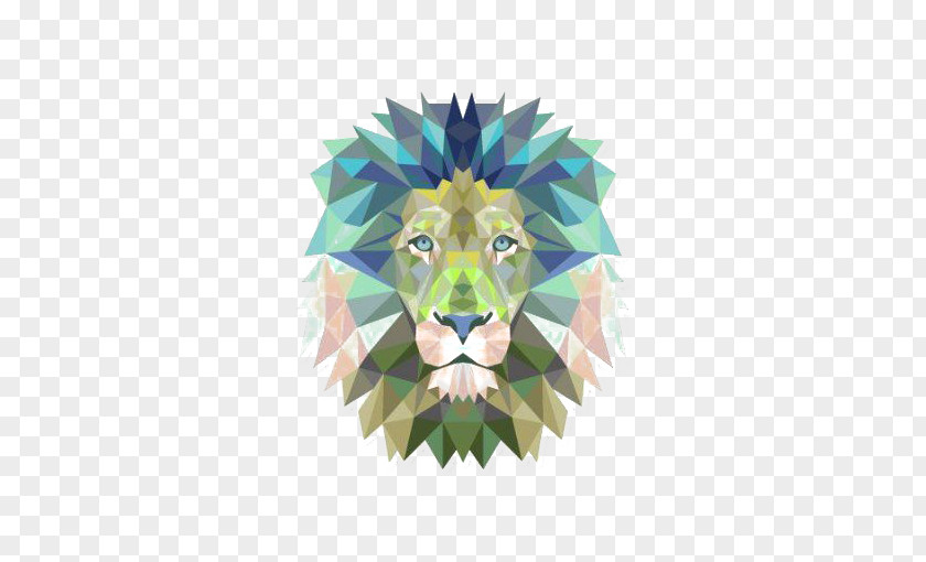 Geometric Lion PNG lion clipart PNG