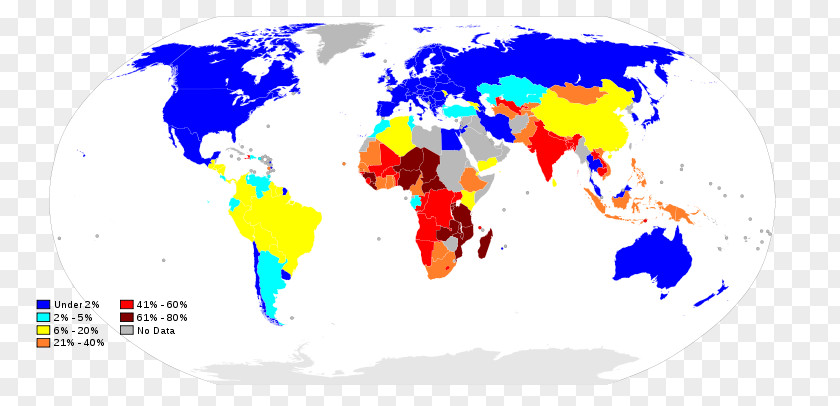 World Map Poverty Globe PNG