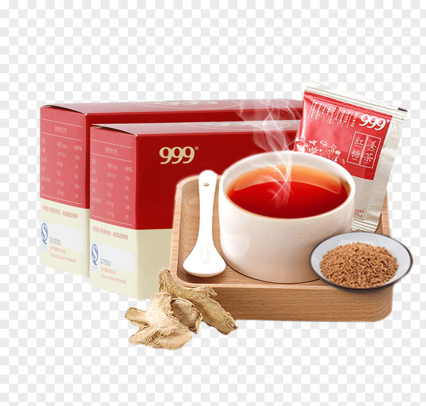 Brown Sugar, Ginger Tea On A Wooden Box Sugar PNG