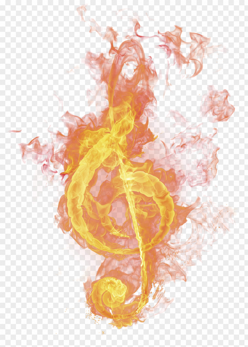 Fire Musical Note Clip Art PNG