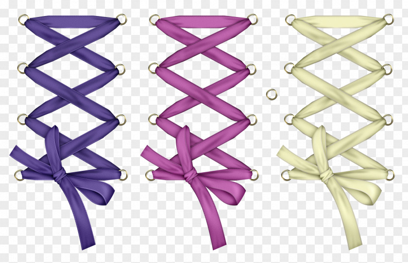 Ribbon Shoelaces Corset Necktie PNG