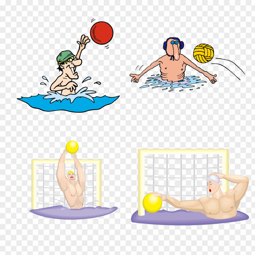 Water Polo Vector Material Collection Euclidean Clip Art PNG