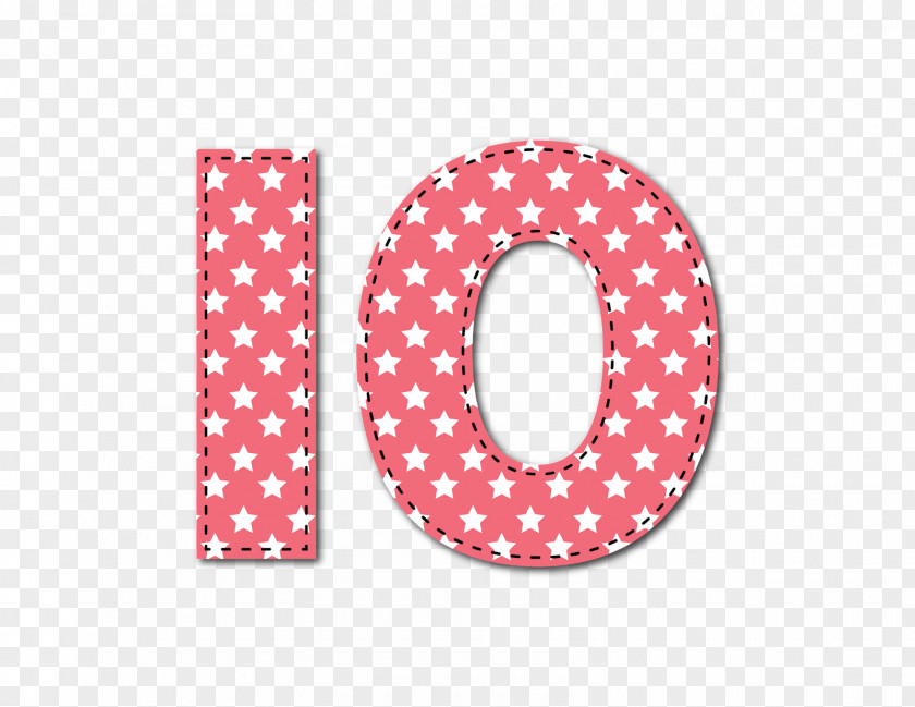 10% Polka Dot Letter Ornament Pattern PNG