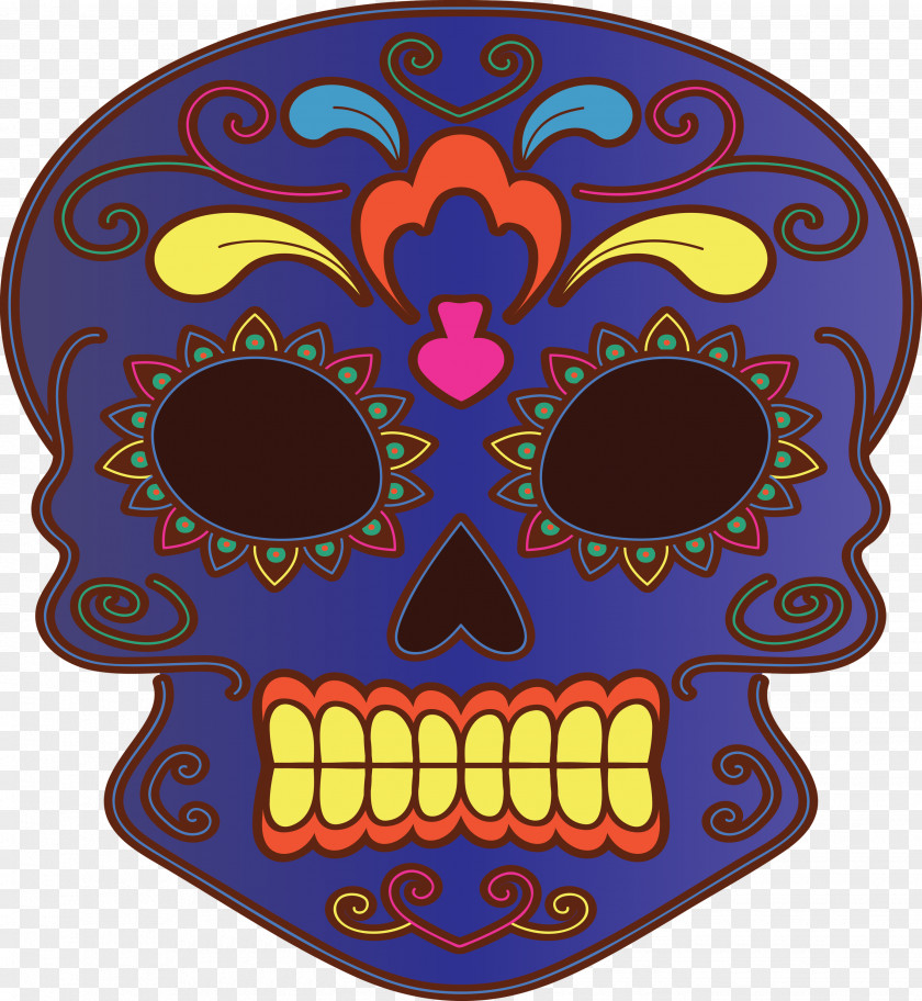 Day Of The Dead Día De Muertos Skull PNG