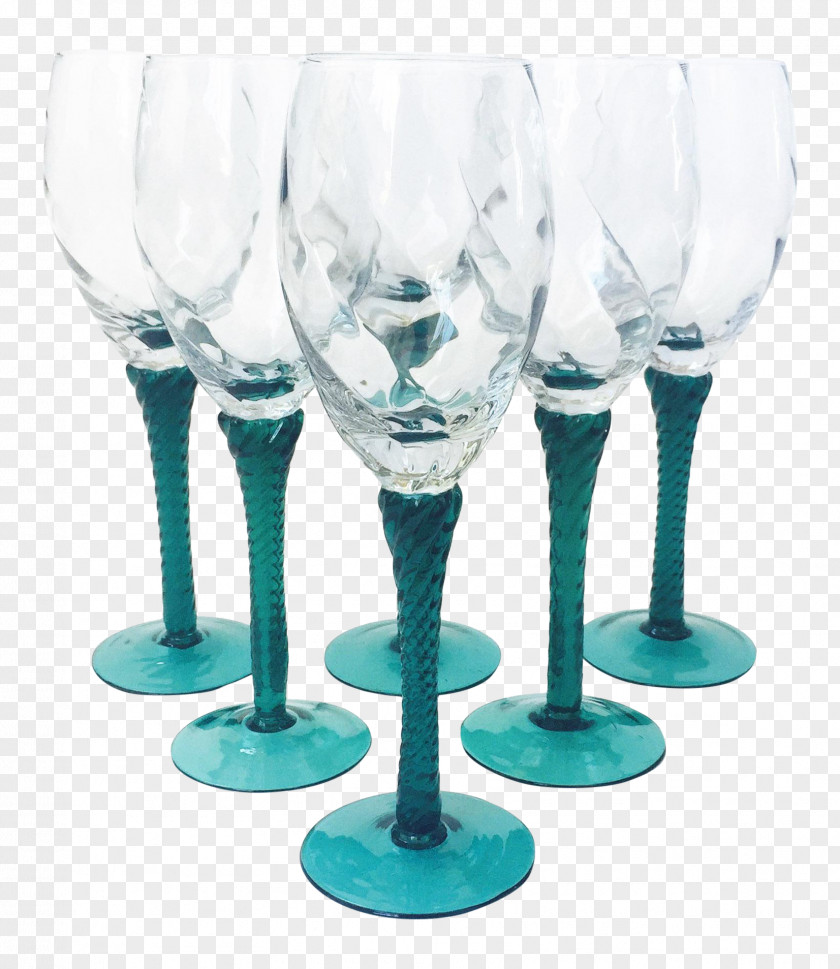 Glass Wine Champagne Cobalt Blue PNG