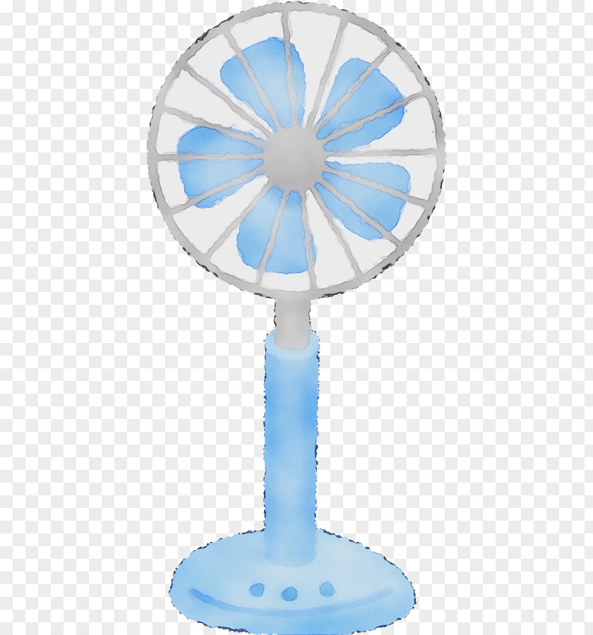 Mechanical Fan Blue Pedestal PNG