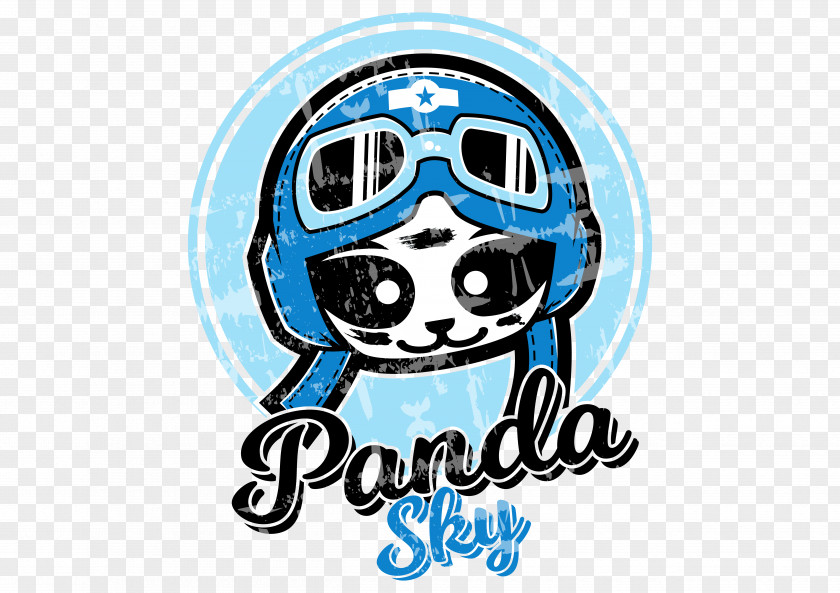 OPEN SKY Giant Panda Cuteness Sky Logo Writing PNG
