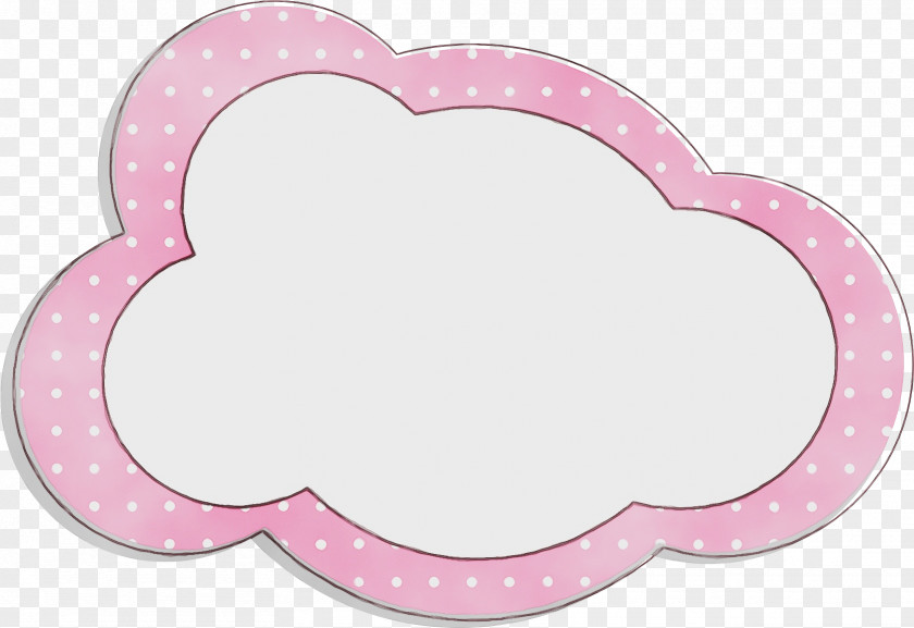 Picture Frame Cloud Pink Background PNG