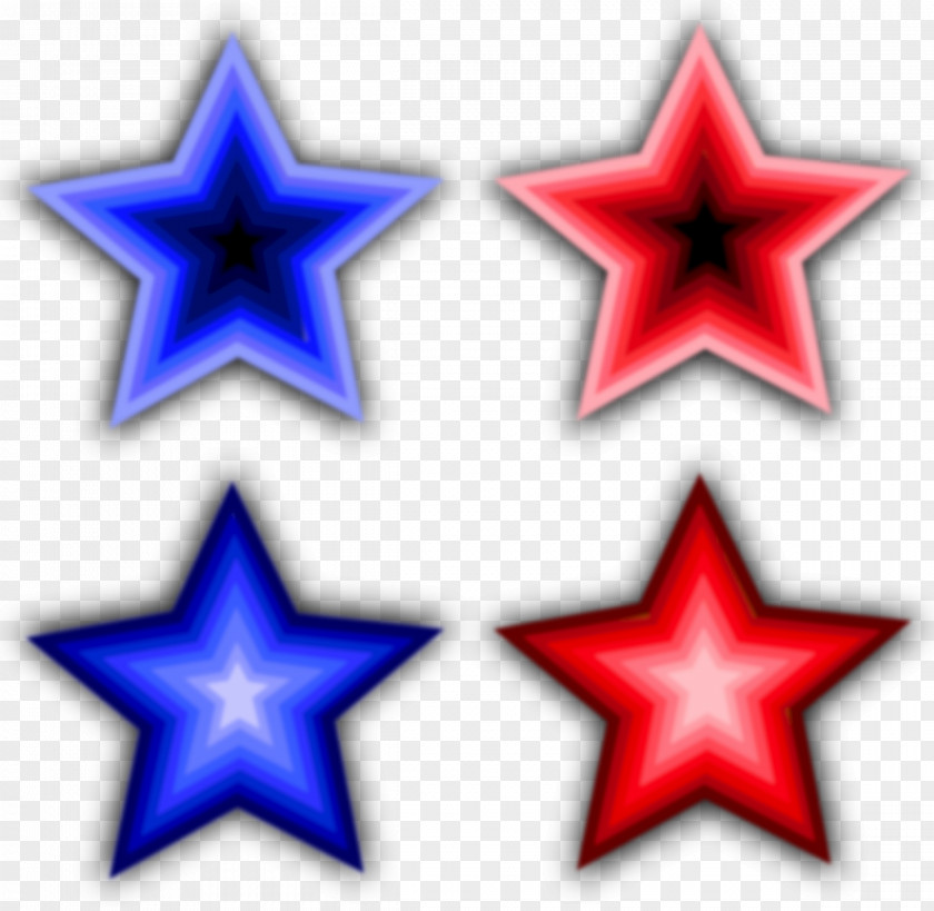 Simple Star Cliparts Blue Clip Art PNG