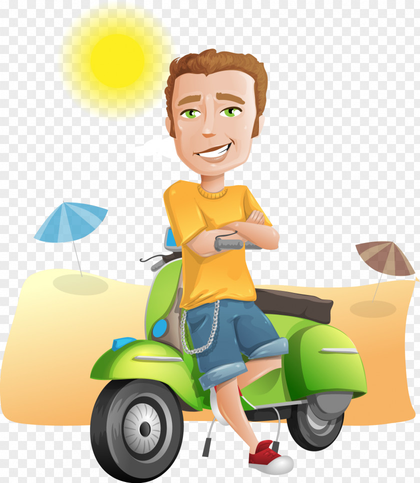 Vector Beach Scooter Icon PNG