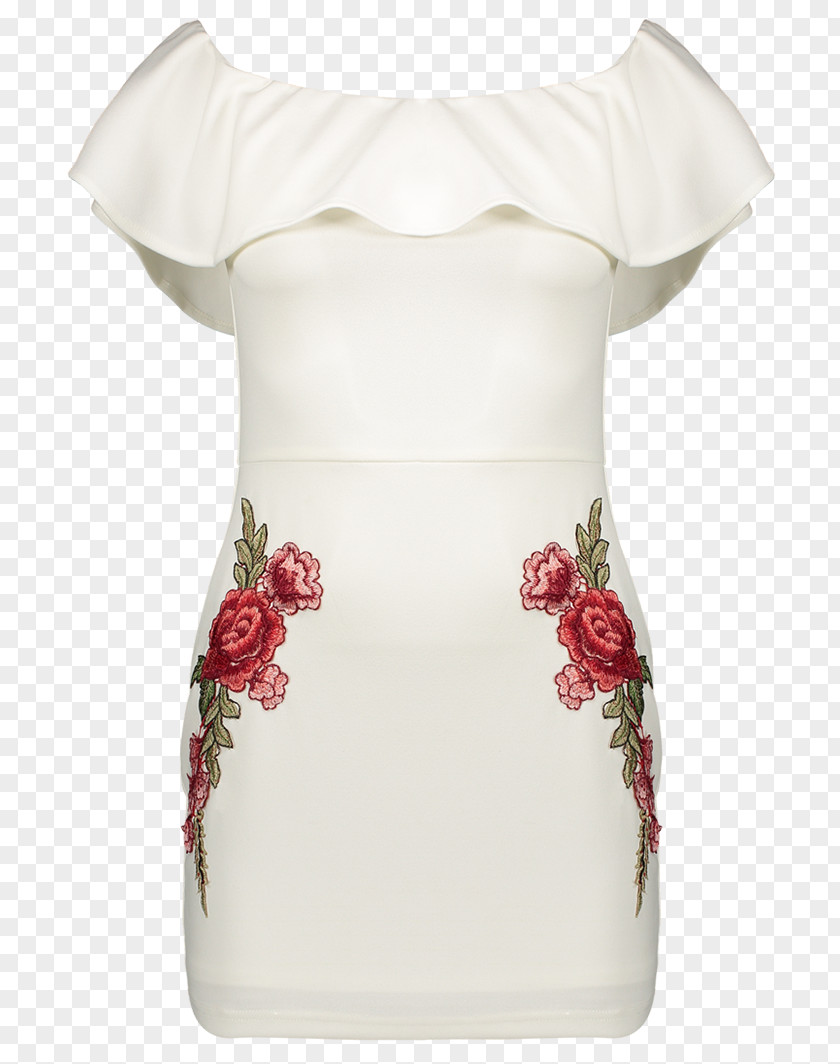 Cheap Off White Clothing Cocktail Dress Shoulder Vase PNG