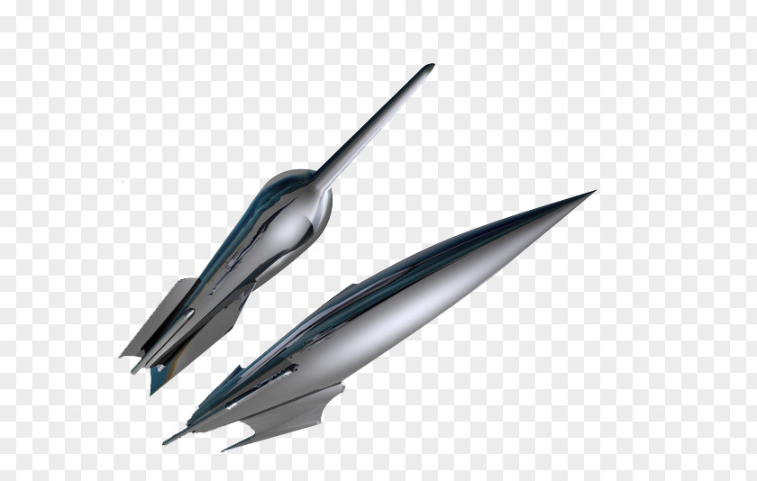 Metallic Rocket Spacecraft Drawing Illustration PNG
