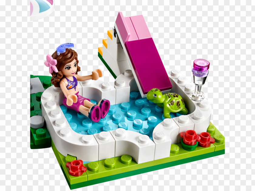 Friends Lego LEGO 41090 Olivia's Garden Pool Swimming City PNG