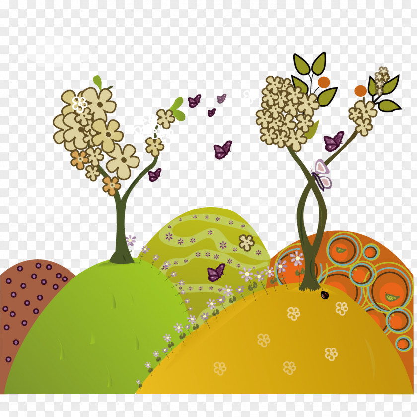 Mountain Trees Drawing Clip Art PNG