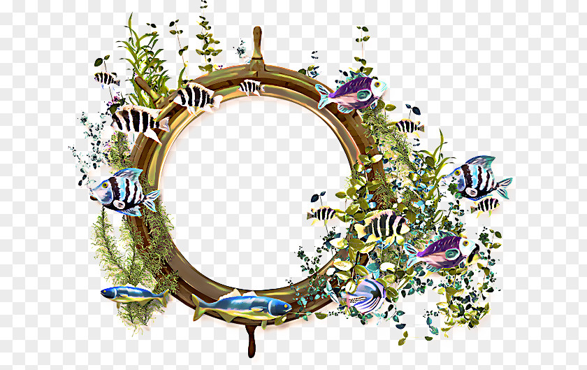 Plant Interior Design Circle Frame PNG