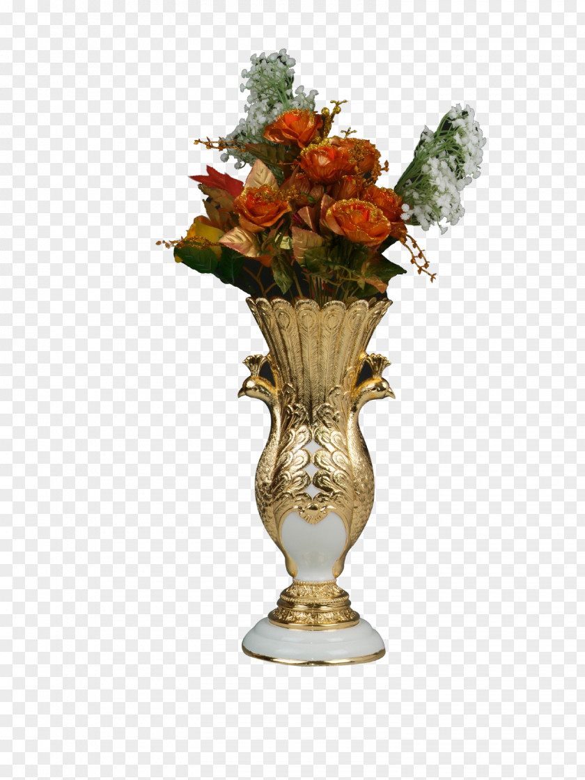 Retro Vase Floral Design Flower PNG